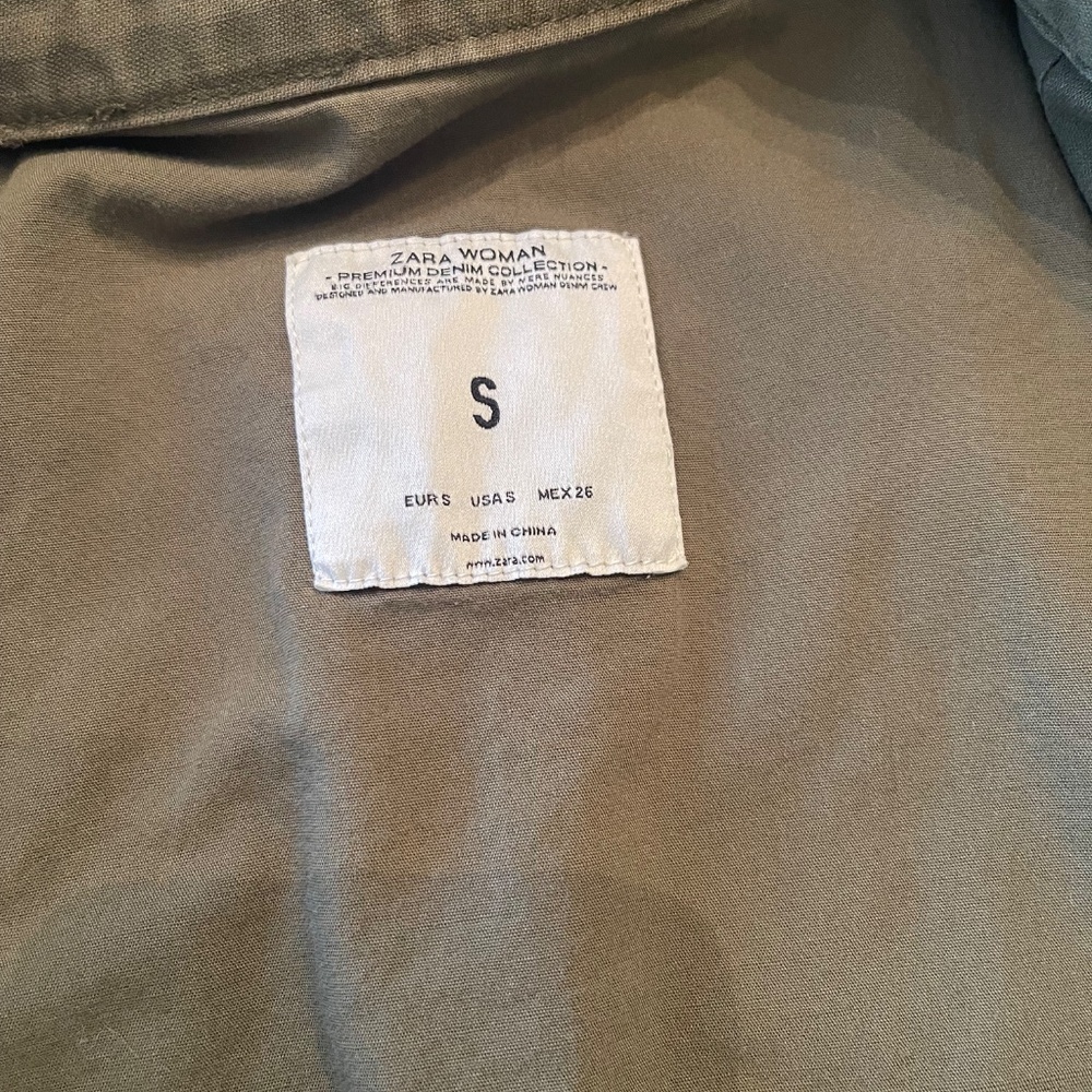 Zara Multi Pocket Utility Vest Size Green S - Picture 6 of 8